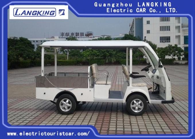 Chariot de golf électrique de passager du blanc 4, chaîne électrique du véhicule de fret d'usine 70km 0